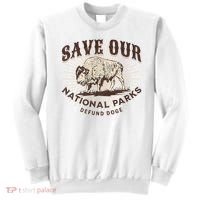 Save Our National Parks Defund DOGE Resist Bison ALT US Sweatshirt thumb 0