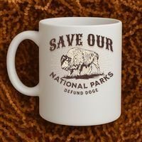 Save Our National Parks Defund DOGE Resist Bison ALT US Coffee Mug thumb 2