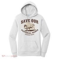 Save Our National Parks Defund DOGE Resist Bison ALT US Women's Hoodie thumb 0