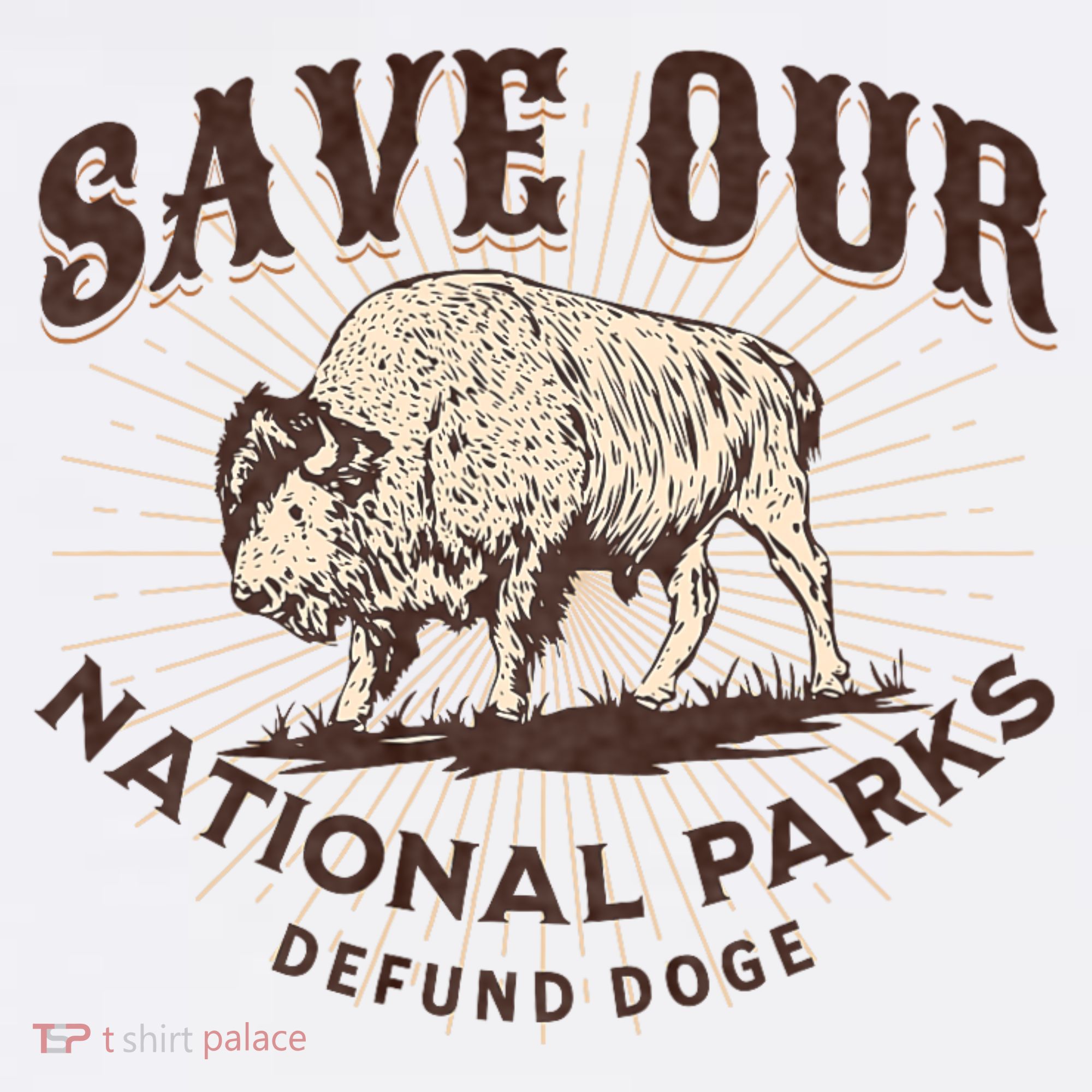 Save Our National Parks Defund DOGE Resist Bison ALT US Women's Hoodie