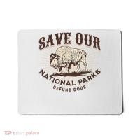 Save Our National Parks Defund DOGE Resist Bison ALT US Mousepad thumb 0
