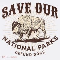 Save Our National Parks Defund DOGE Resist Bison ALT US Mousepad thumb 1