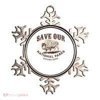 Save Our National Parks Defund DOGE Resist Bison ALT US Ornament thumb 0