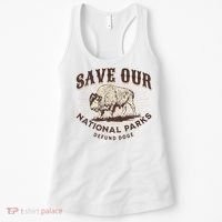 Save Our National Parks Defund DOGE Resist Bison ALT US Women's Tank Top thumb 0