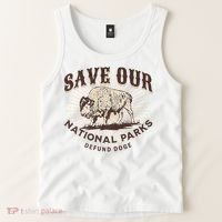 Save Our National Parks Defund DOGE Resist Bison ALT US Tank Top thumb 2