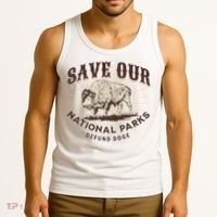 Save Our National Parks Defund DOGE Resist Bison ALT US Tank Top thumb 3