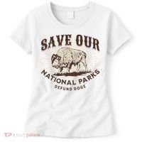 Save Our National Parks Defund DOGE Resist Bison ALT US Women's T-Shirt thumb 0