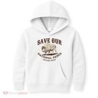 Save Our National Parks Defund DOGE Resist Bison ALT US Kids Hoodie thumb 0