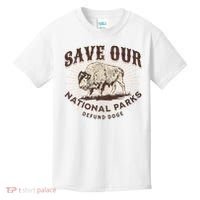 Save Our National Parks Defund DOGE Resist Bison ALT US Kids T-Shirt thumb 0