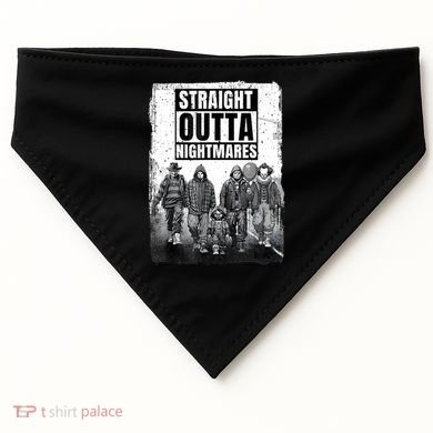 Straight Outta Nightmares Horror Halloween Scary USA-Made Doggie Bandana