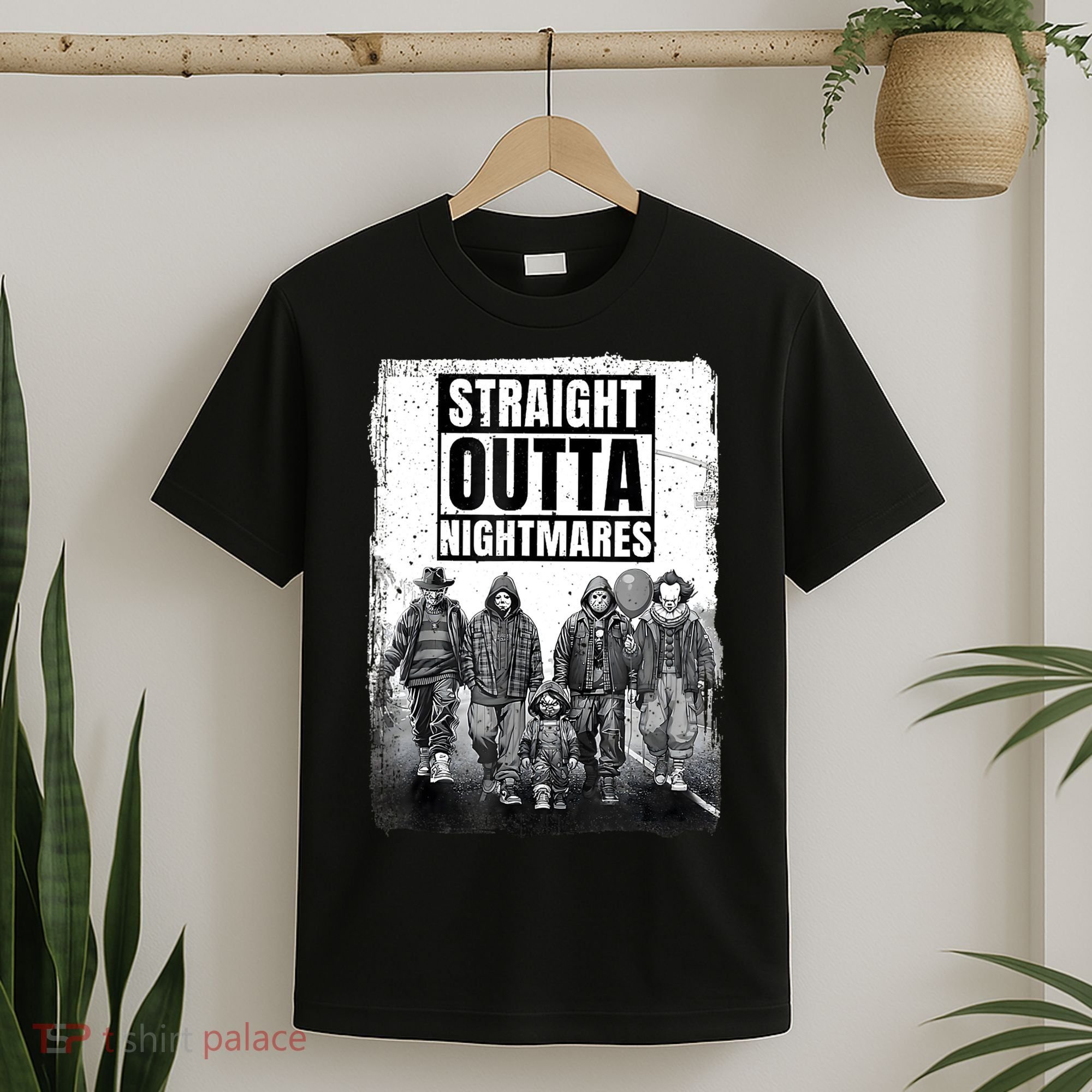 Straight Outta Nightmares Horror Halloween Scary T-Shirt