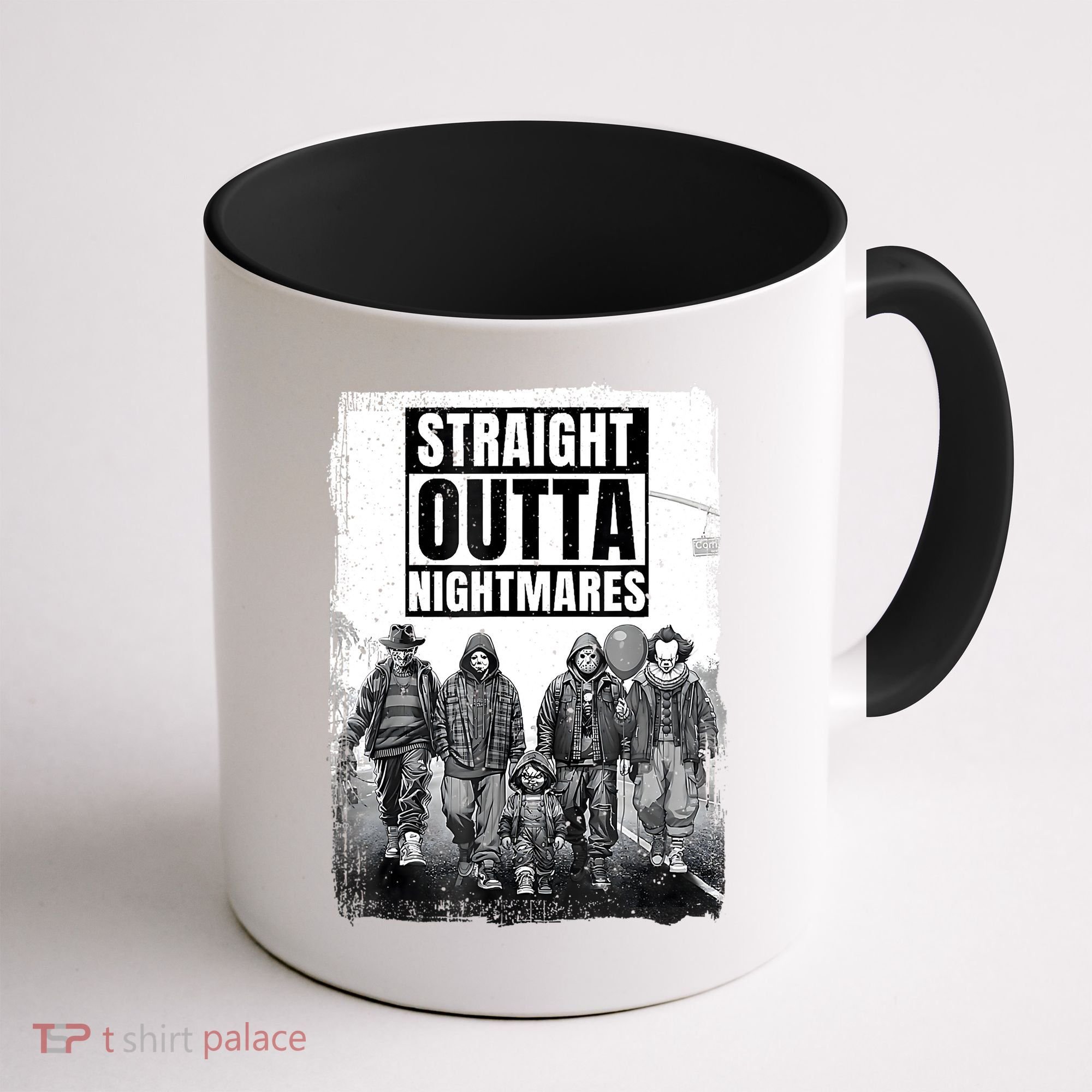 Straight Outta Nightmares Horror Halloween Scary Coffee Mug