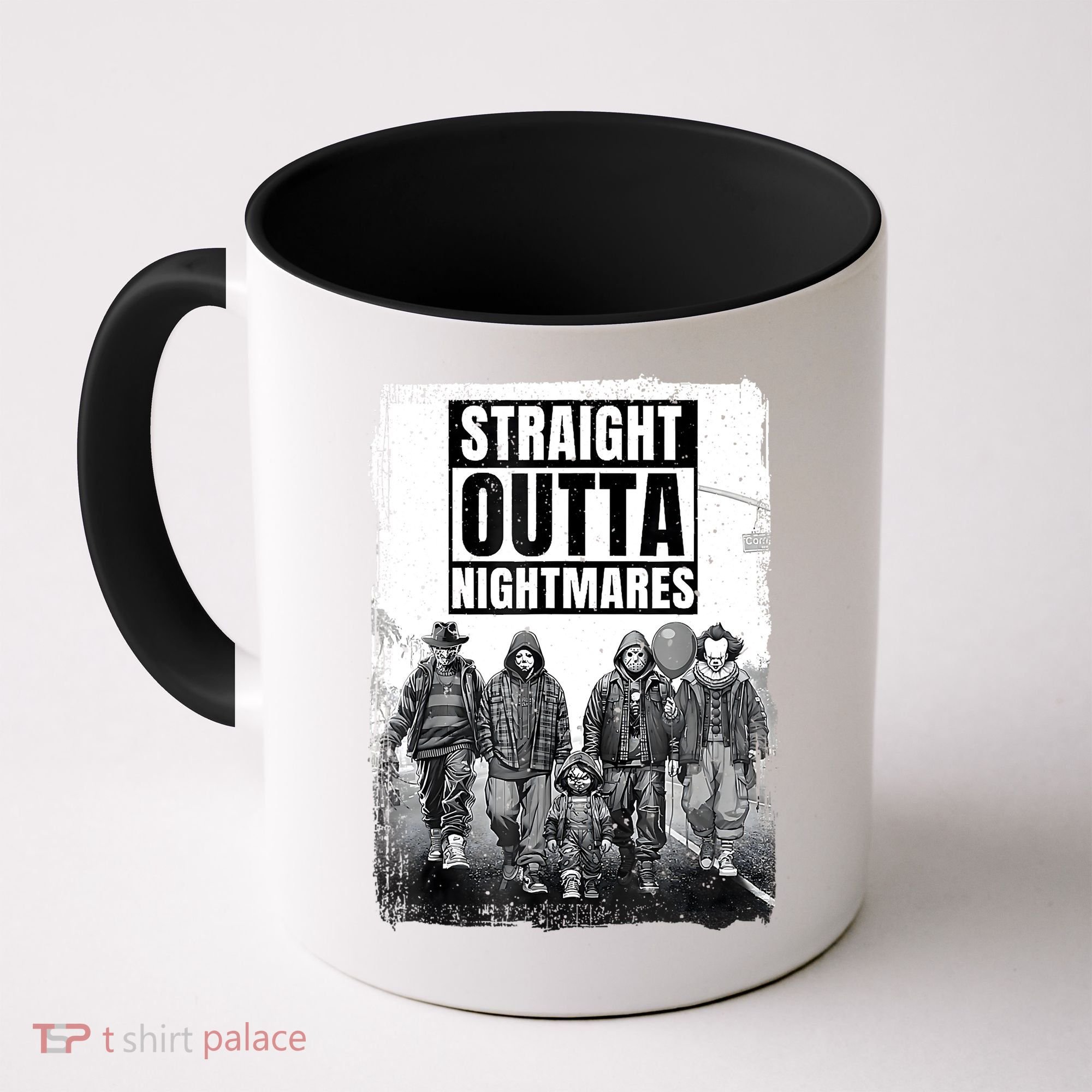 Straight Outta Nightmares Horror Halloween Scary Coffee Mug