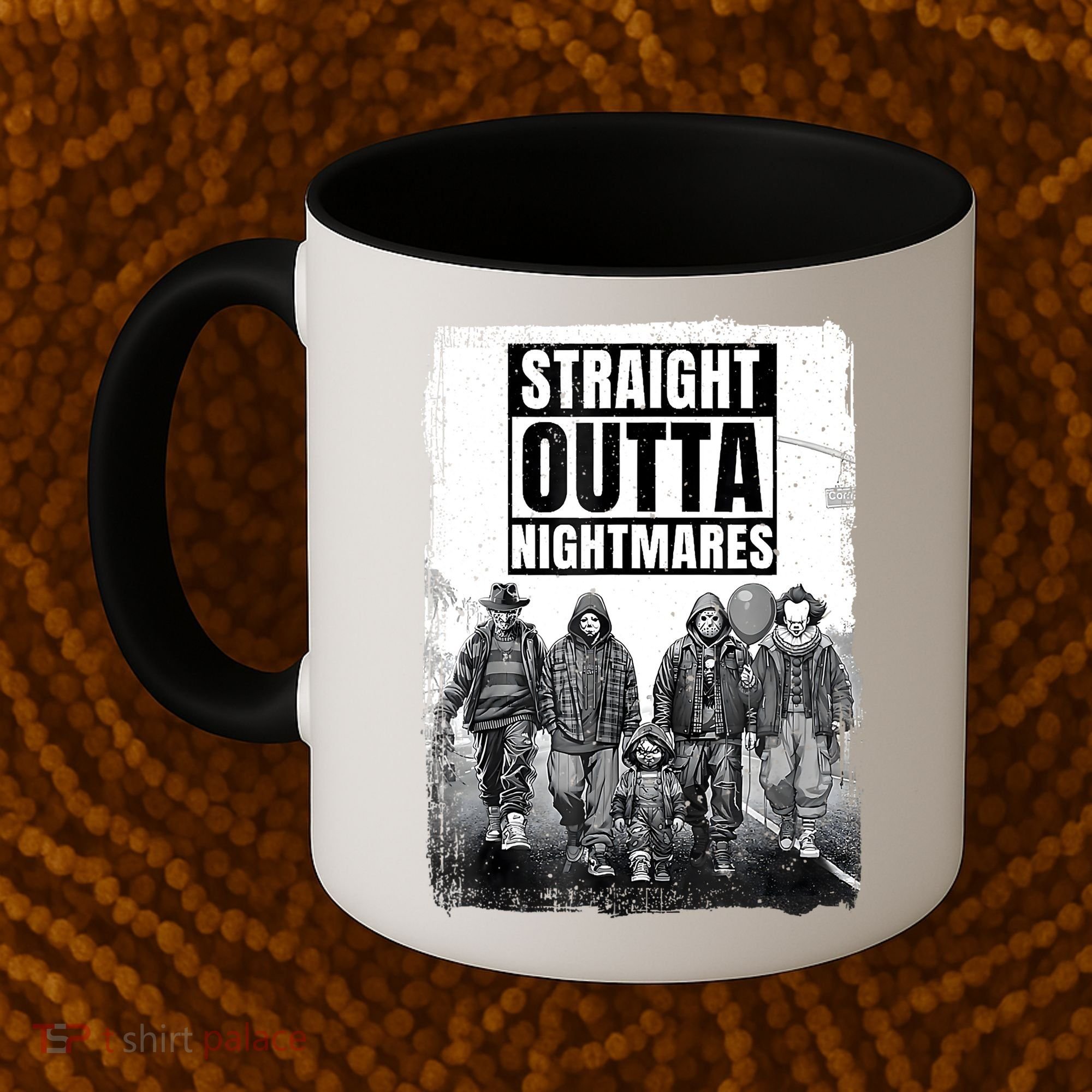 Straight Outta Nightmares Horror Halloween Scary Coffee Mug