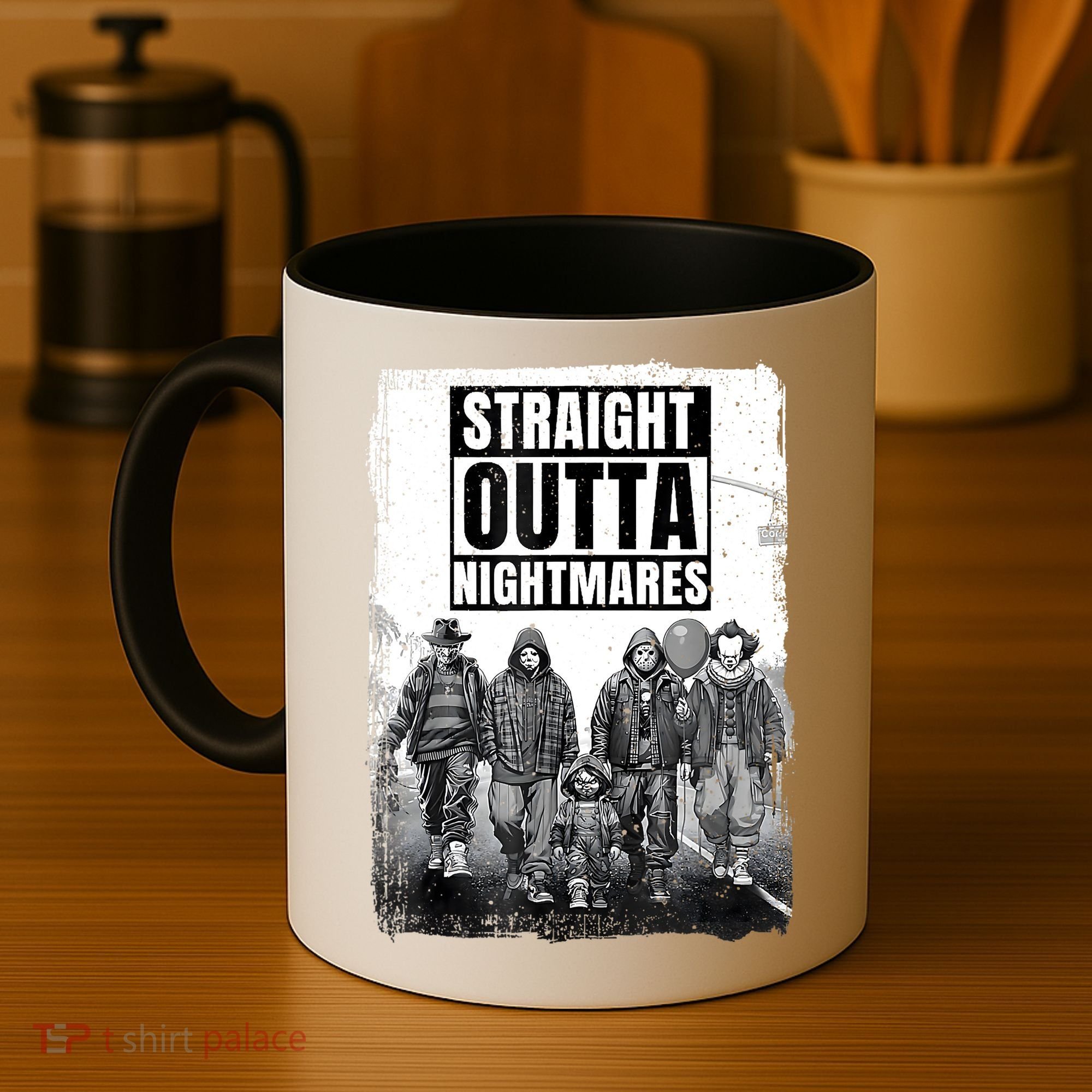 Straight Outta Nightmares Horror Halloween Scary Coffee Mug