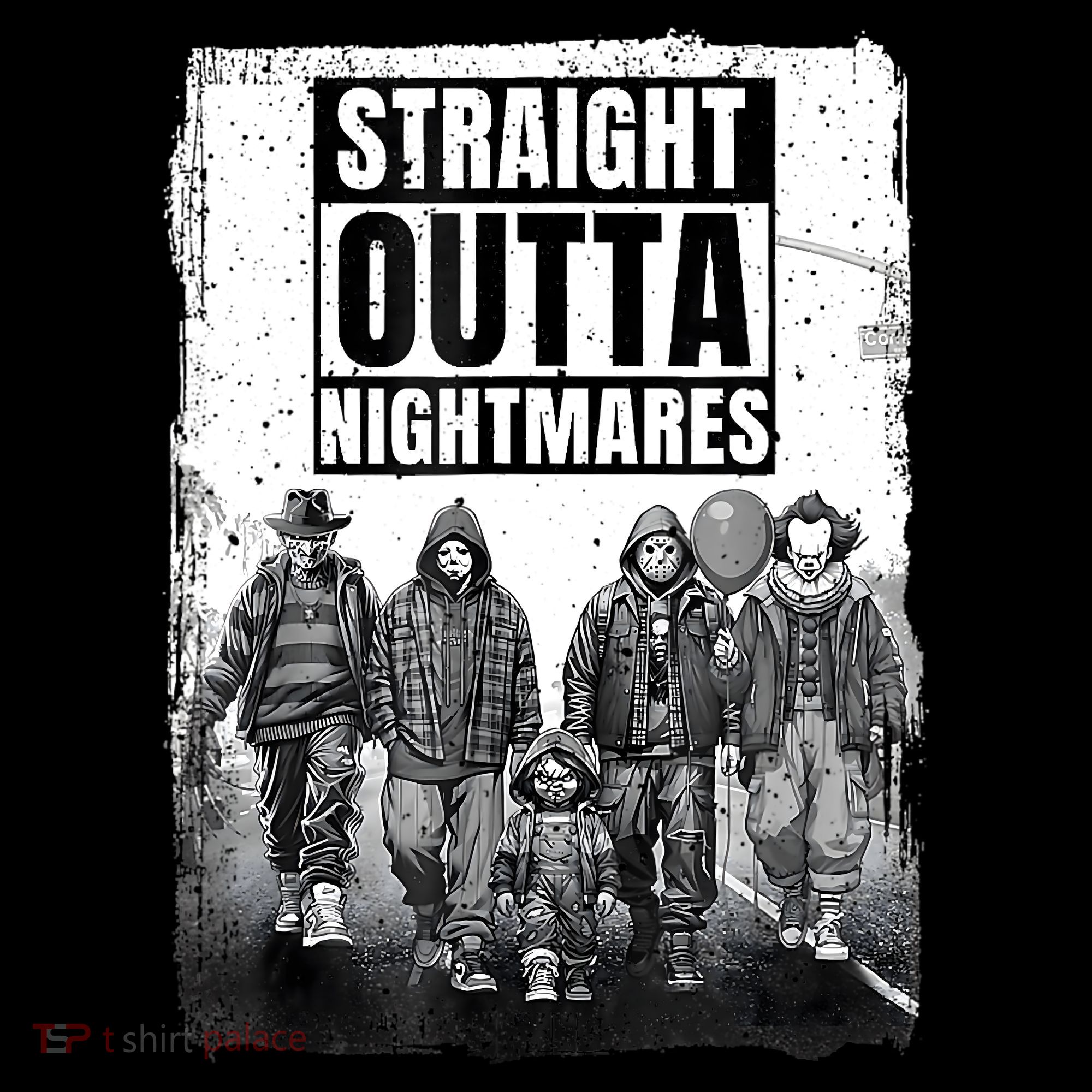 Straight Outta Nightmares Horror Halloween Scary Coaster