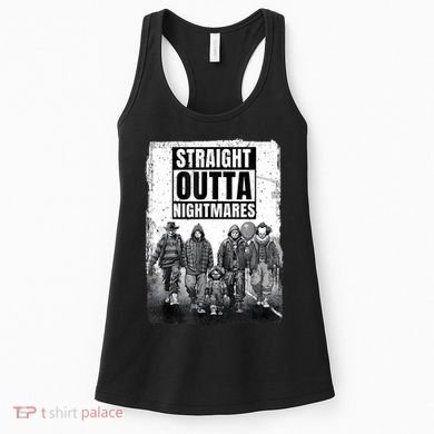 Straight Outta Nightmares Horror Halloween Scary Women's Tank Top