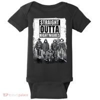 Straight Outta Nightmares Horror Halloween Scary Baby Bodysuit thumb 0