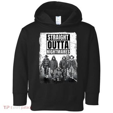 Straight Outta Nightmares Horror Halloween Scary Toddler Hoodie