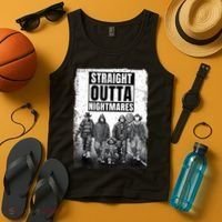 Straight Outta Nightmares Horror Halloween Scary Tank Top thumb 4