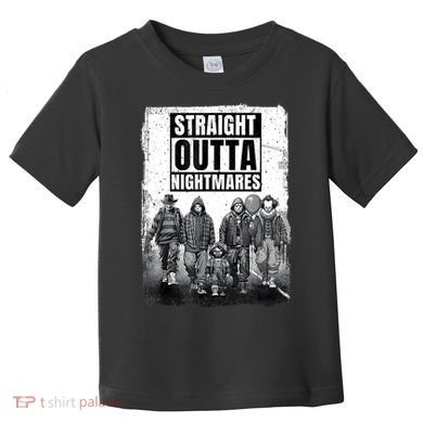 Straight Outta Nightmares Horror Halloween Scary Toddler T-Shirt