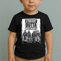 Straight Outta Nightmares Horror Halloween Scary Toddler T-Shirt thumb 2