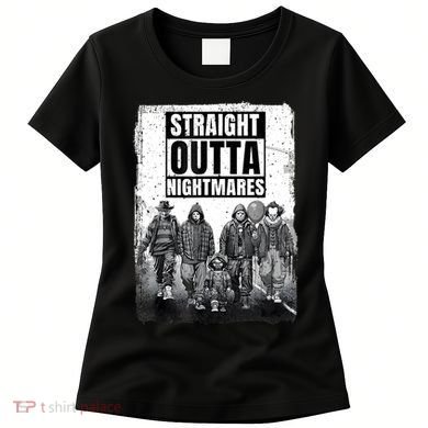 Straight Outta Nightmares Horror Halloween Scary Women's T-Shirt