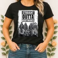 Straight Outta Nightmares Horror Halloween Scary Women's T-Shirt thumb 2
