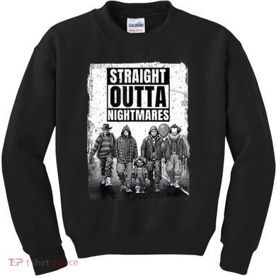 Straight Outta Nightmares Horror Halloween Scary Kids Sweatshirt