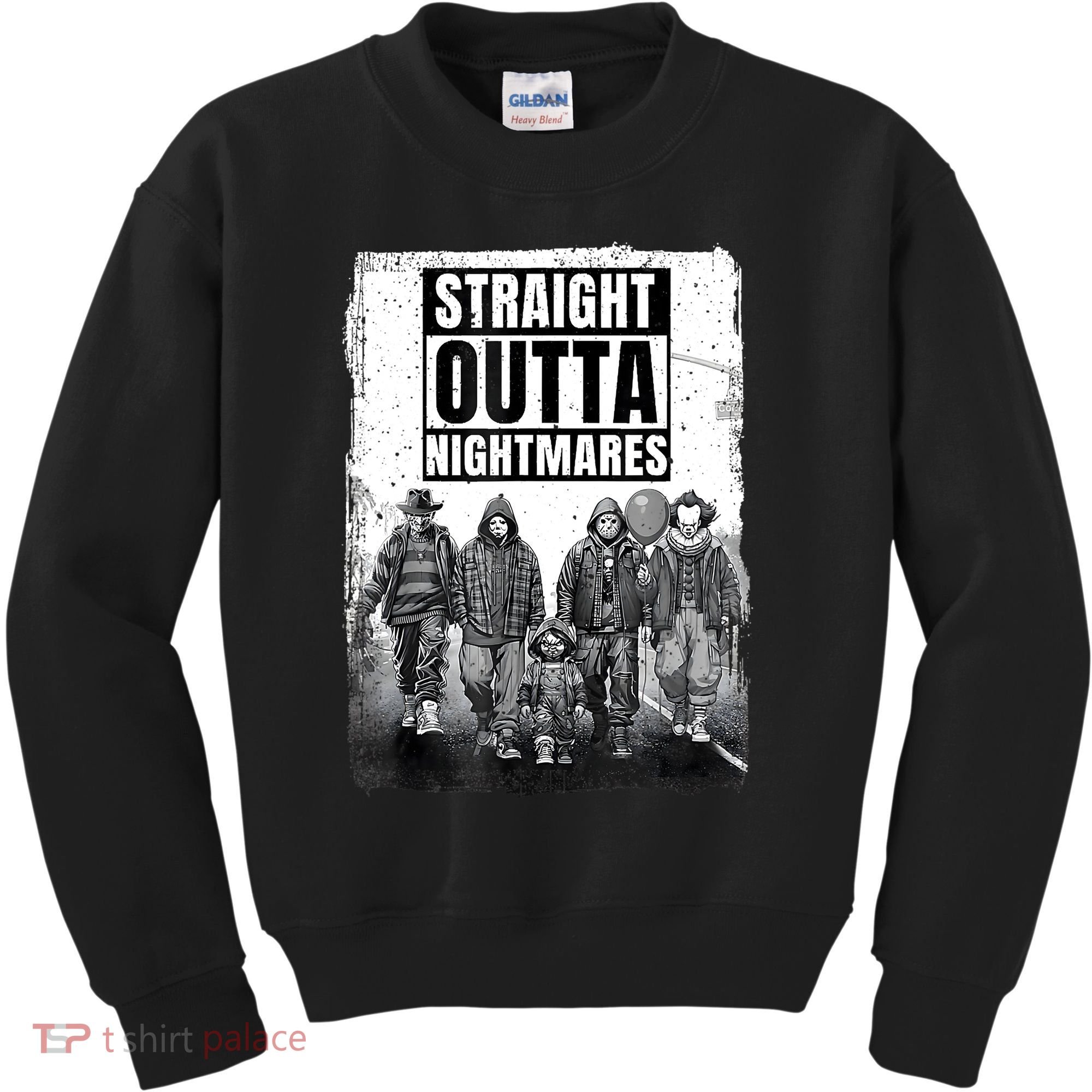 Straight Outta Nightmares Horror Halloween Scary Kids Sweatshirt