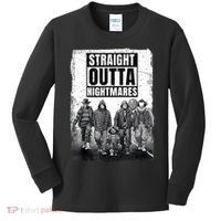 Straight Outta Nightmares Horror Halloween Scary Kids Long Sleeve Shirt thumb 0