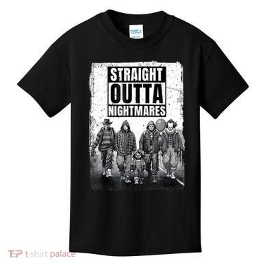 Straight Outta Nightmares Horror Halloween Scary Kids T-Shirt