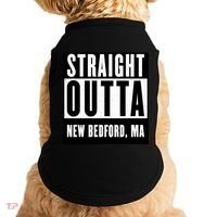Straight Outta New Bedford Massachusetts Home Cute Gift Doggie Tank thumb 0