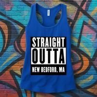 Straight Outta New Bedford Massachusetts Home Cute Gift Women's Tank Top thumb 3
