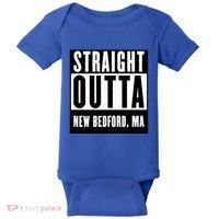 Straight Outta New Bedford Massachusetts Home Cute Gift Baby Bodysuit thumb 0