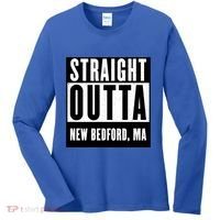 Straight Outta New Bedford Massachusetts Home Cute Gift Women's Long Sleeve Shirt thumb 0