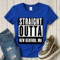Straight Outta New Bedford Massachusetts Home Cute Gift Women's T-Shirt thumb 3