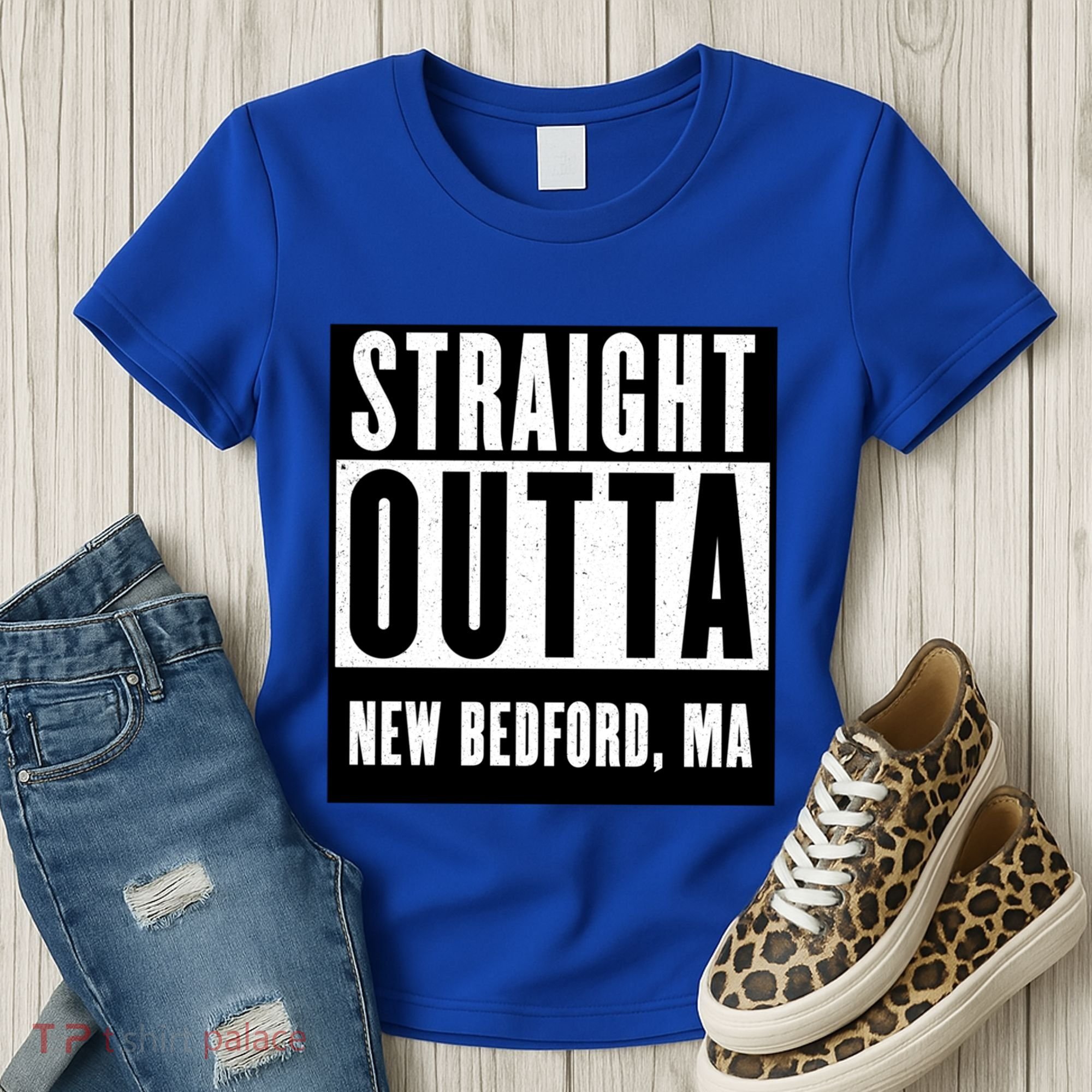 Straight Outta New Bedford Massachusetts Home Cute Gift Women's T-Shirt