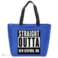 Straight Outta New Bedford Massachusetts Home Cute Gift Tote Bag thumb 0