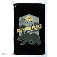 Save Our National Parks Resist Bear Anti Trump Golf Towel thumb 0