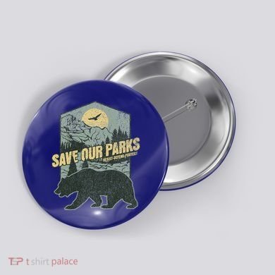 Save Our National Parks Resist Bear Anti Trump Button