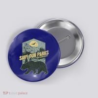 Save Our National Parks Resist Bear Anti Trump Button thumb 0