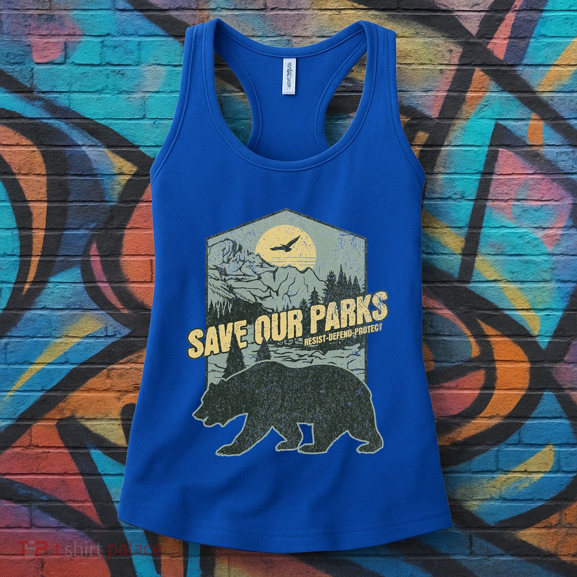 Save Our National Parks Resist Bear Anti Trump Women's Tank Top