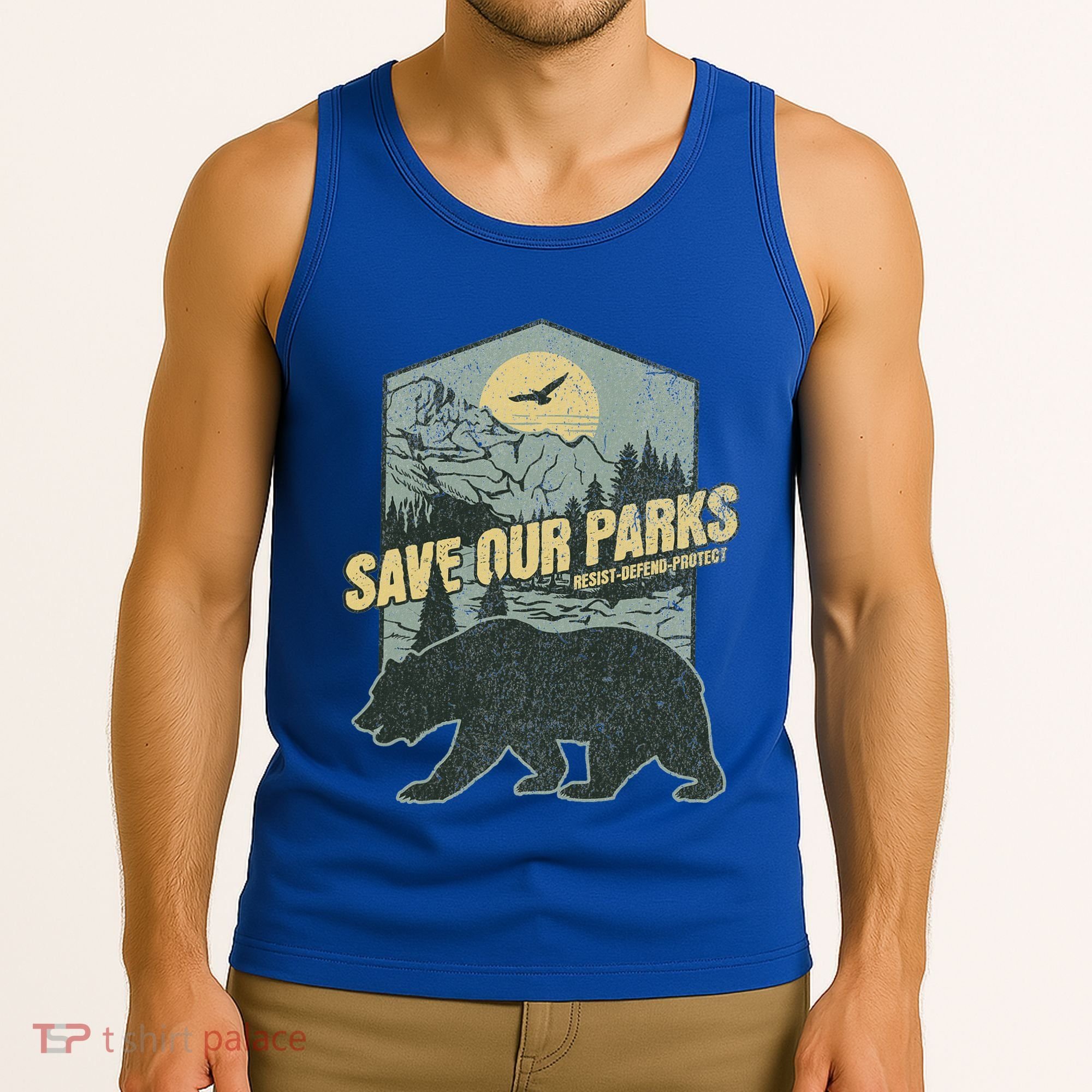 Save Our National Parks Resist Bear Anti Trump Tank Top