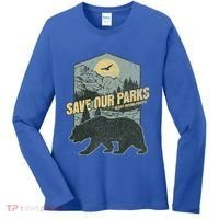 Save Our National Parks Resist Bear Anti Trump Women's Long Sleeve Shirt thumb 0