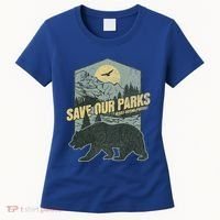 Save Our National Parks Resist Bear Anti Trump Women's T-Shirt thumb 0