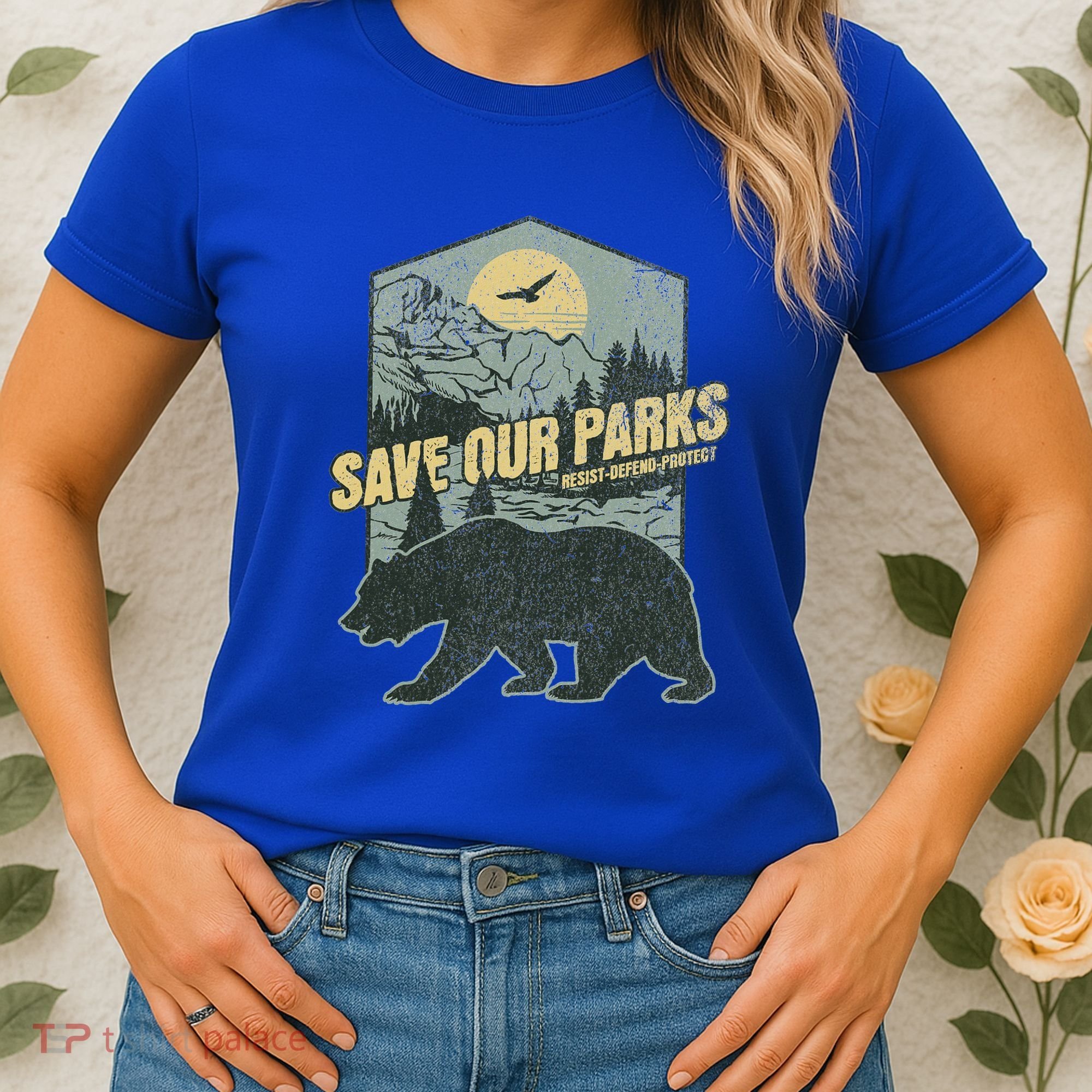 Save Our National Parks Resist Bear Anti Trump Women's T-Shirt