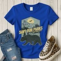 Save Our National Parks Resist Bear Anti Trump Women's T-Shirt thumb 3
