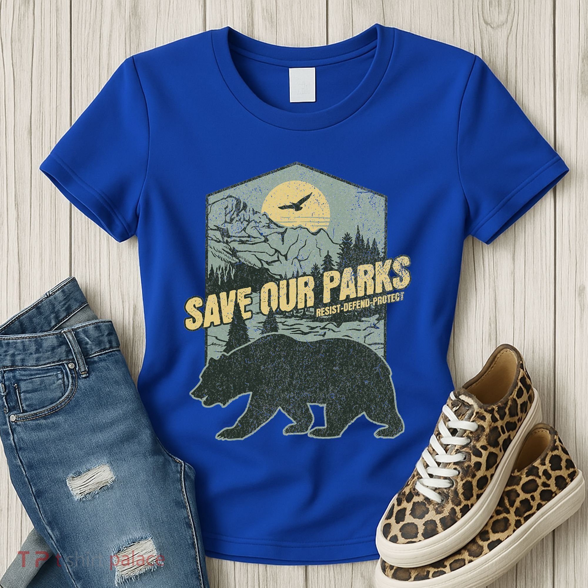 Save Our National Parks Resist Bear Anti Trump Women's T-Shirt