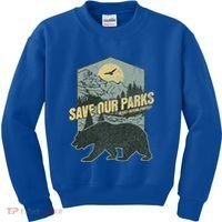 Save Our National Parks Resist Bear Anti Trump Kids Sweatshirt thumb 0